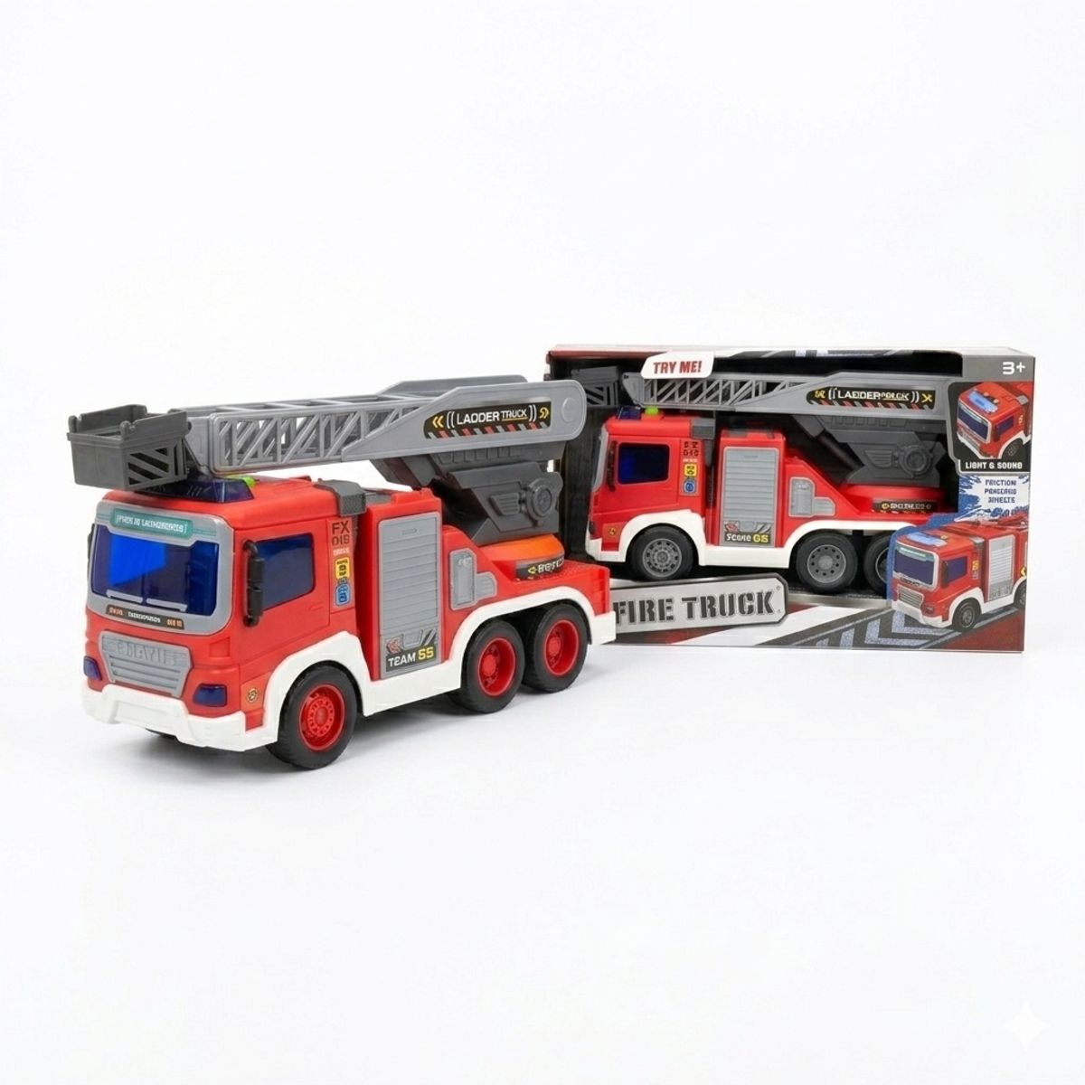 TOYNG - Juguete Camión Bomberos Escalera Extensible 1:16 - Toyng