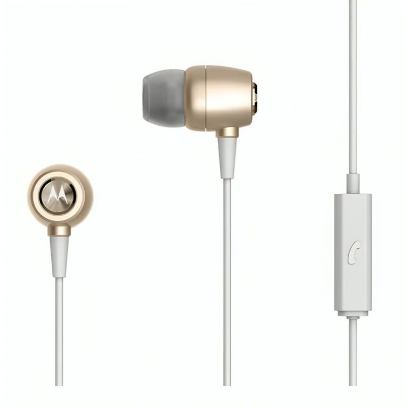 MOTOROLA - AUDIFONO MOTOROLA EARBUDS M LIBRES METAL DORADO SH009 GD