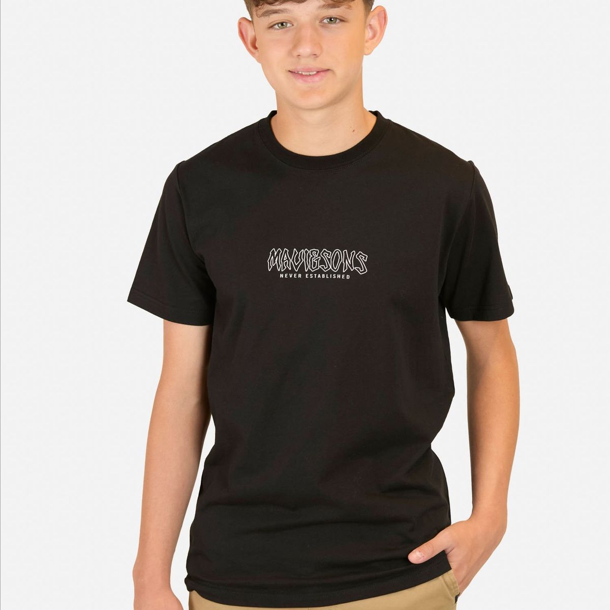 MAUI AND SONS - Polera MC Aqua Negro infantil Maui And Sons - Negro