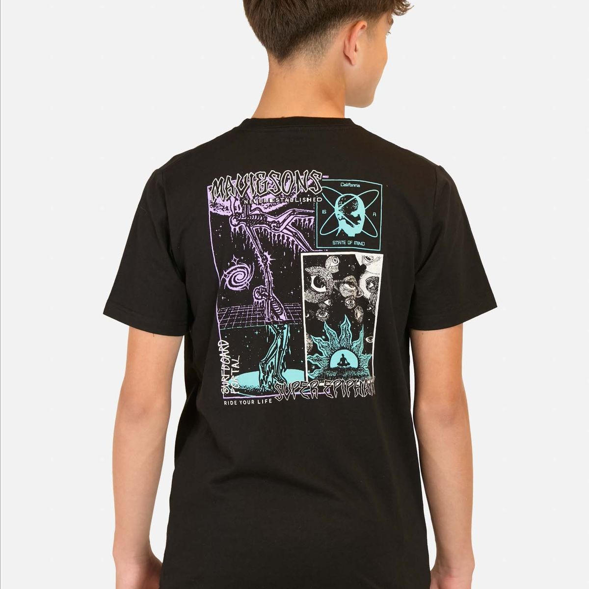 MAUI AND SONS - Polera MC Aqua Negro infantil Maui And Sons - Negro