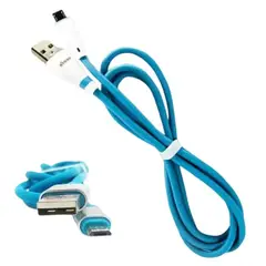 DBLUE - CABLE USB PLANO PARA IPHONEIPAD 5 6 BLUE