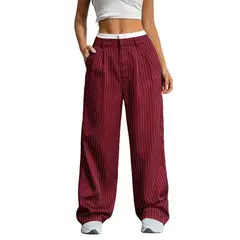 BLWOENS - Pantalones largos para mujeres - Rojo