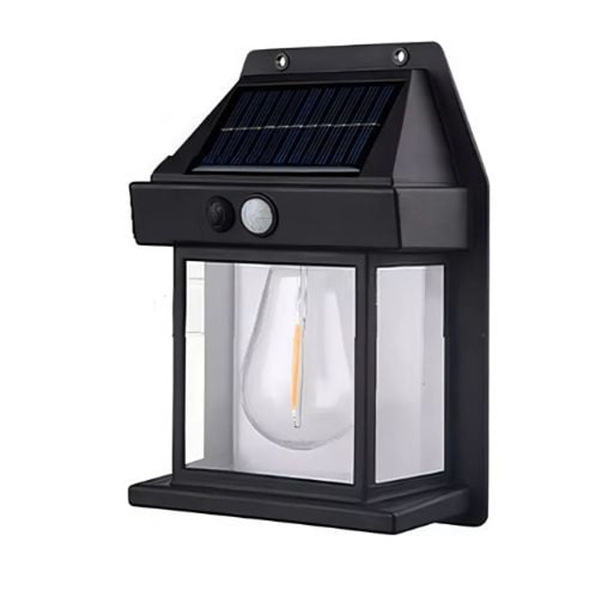 GENERICO - Lampara Solar De Pared 1 Foco+ Sensor Movimiento Luz Cálida Exterior