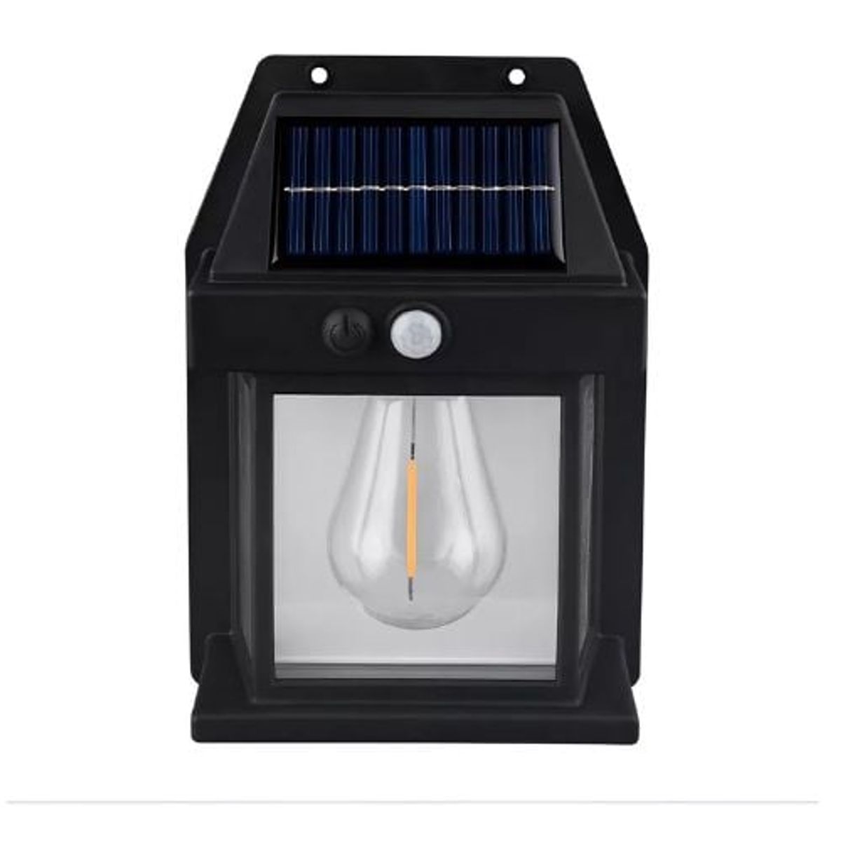 GENERICO - Lampara Solar De Pared 1 Foco+ Sensor Movimiento Luz Cálida Exterior