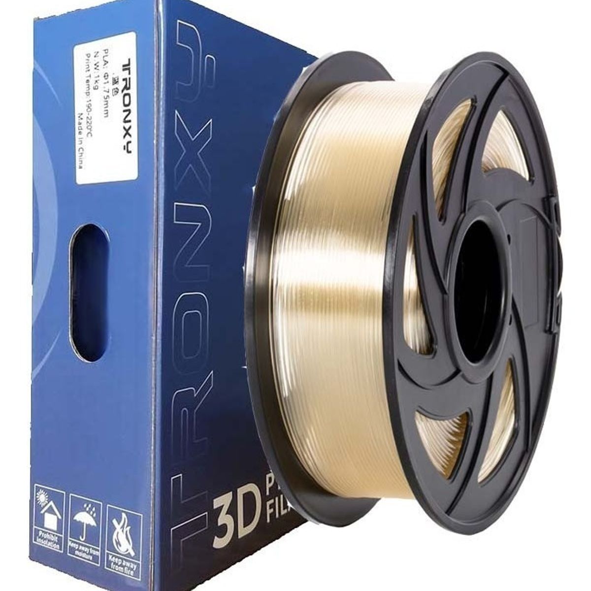 TODODESCUENTO - Filamento 3d Pla+ Tronxy De 1.75mm Y 1kg Transparente