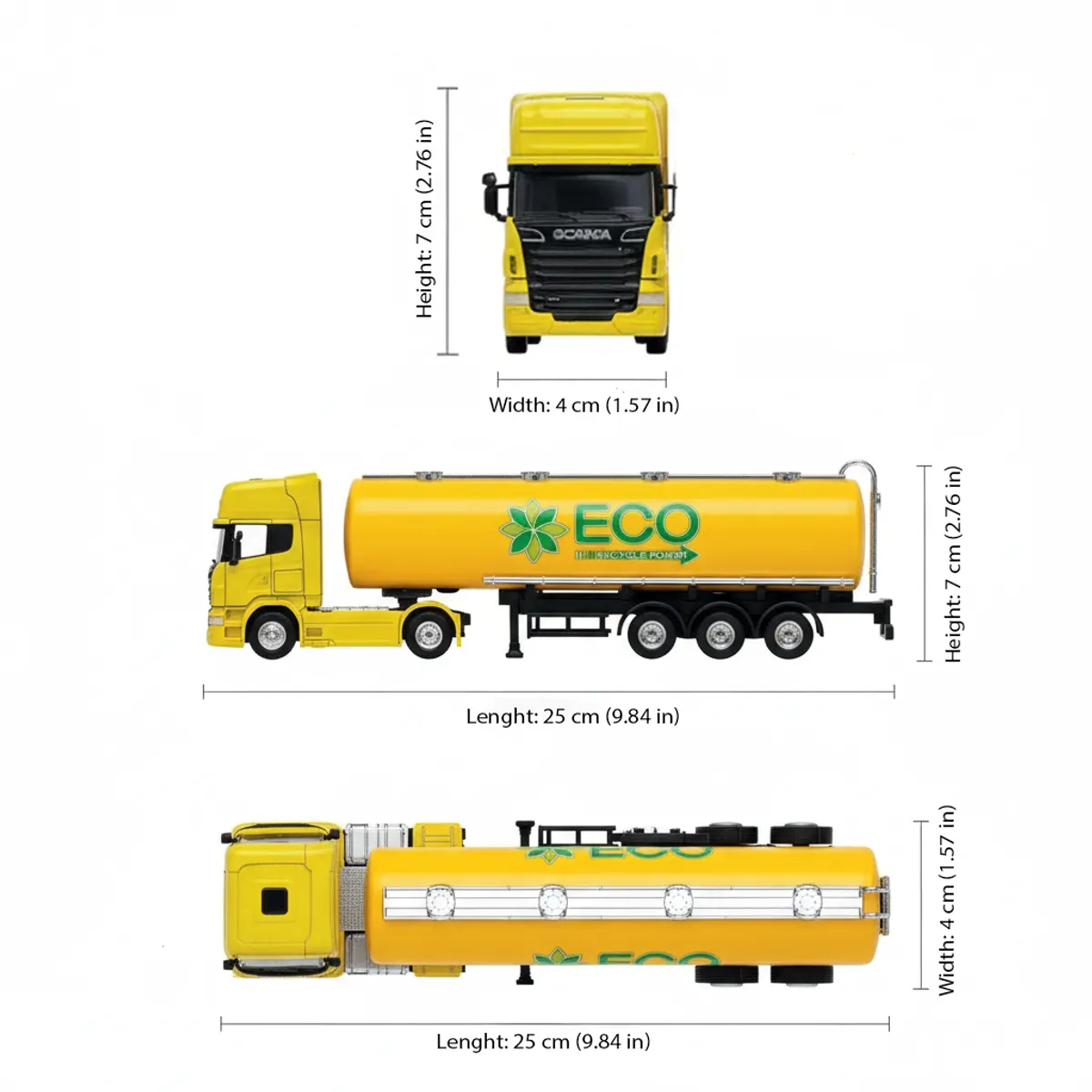 WELLY - Camión Scania Logging Trailer Amarillo Escala 1:64 - Welly