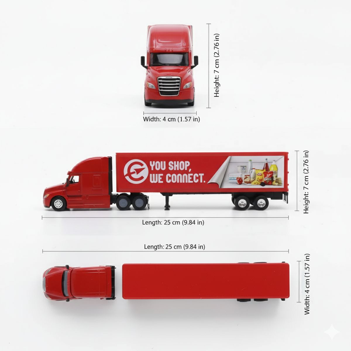 WELLY - Camión Freightliner Tractor Trailer Escala 1:64 - Welly