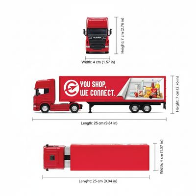 Imagen 2 del producto Camión Scania Logging Trailer Rojo Escala 1:64 -