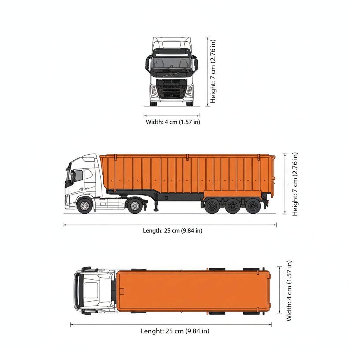WELLY - Camión Volvo Heavy Tipper Escala 1:64 - Welly