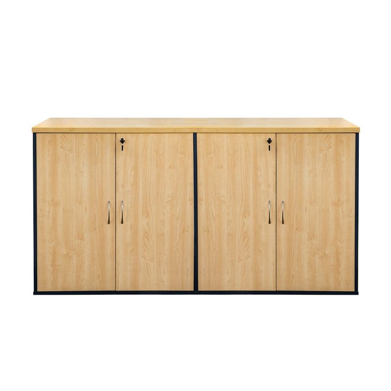 GENERICO - Dos Estantes Modulares Laminado Compacto con Puertas y Llaves