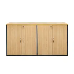 GENERICO - Dos Estantes Modulares Laminado Compacto con Puertas y Llaves