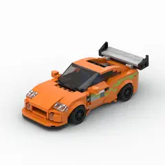GENERICO - Lego Toyota Supra 370 piezas rompecabezas naranjo