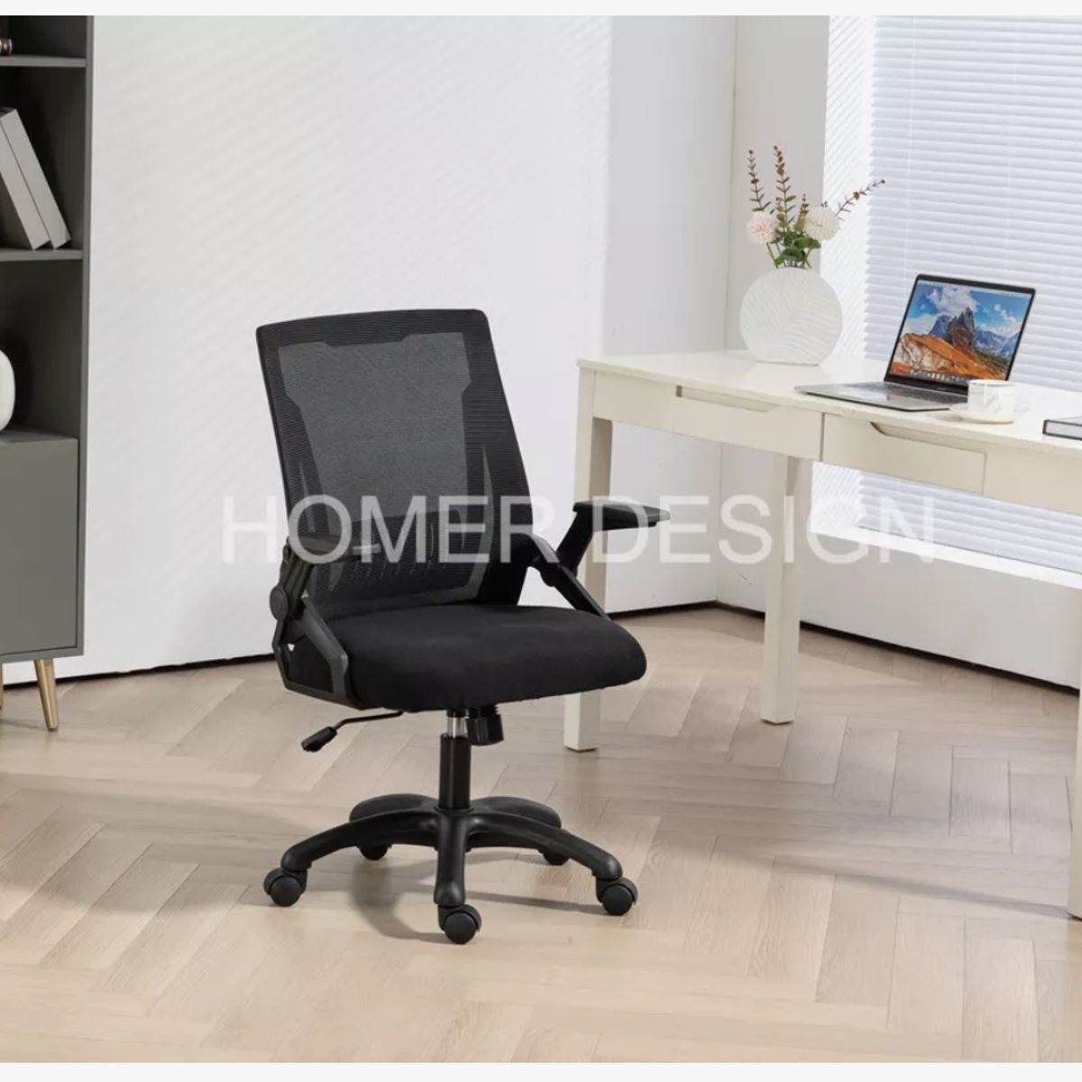 HOMER DESIGN - Silla De Oficina Color Negro Escritorio Con Asiento De Memoria