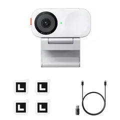 INSTA 360 - Insta360 Link 2C - Cámara web 4K para PCMac，Blanco ártico
