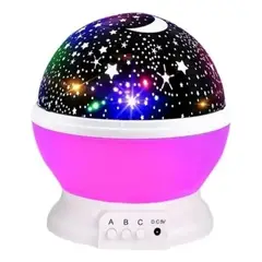 GENERICO - Espanta Cucos Lámpara Para Niños Giratoria Rosa