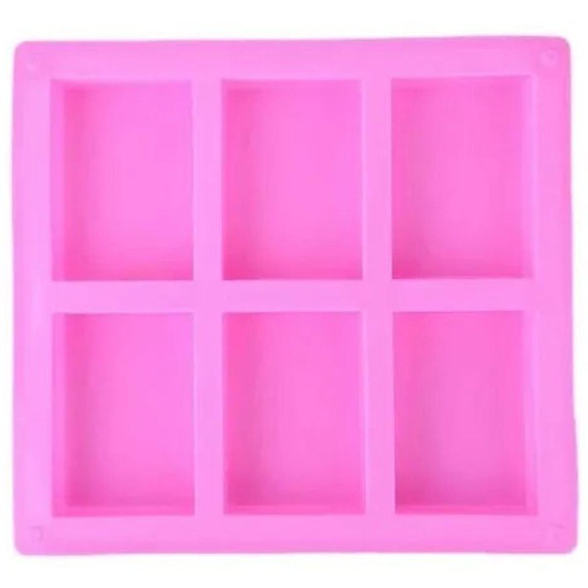 GENERICO - Molde De Silicona Para Jabon Rectangular 6 Divisiones