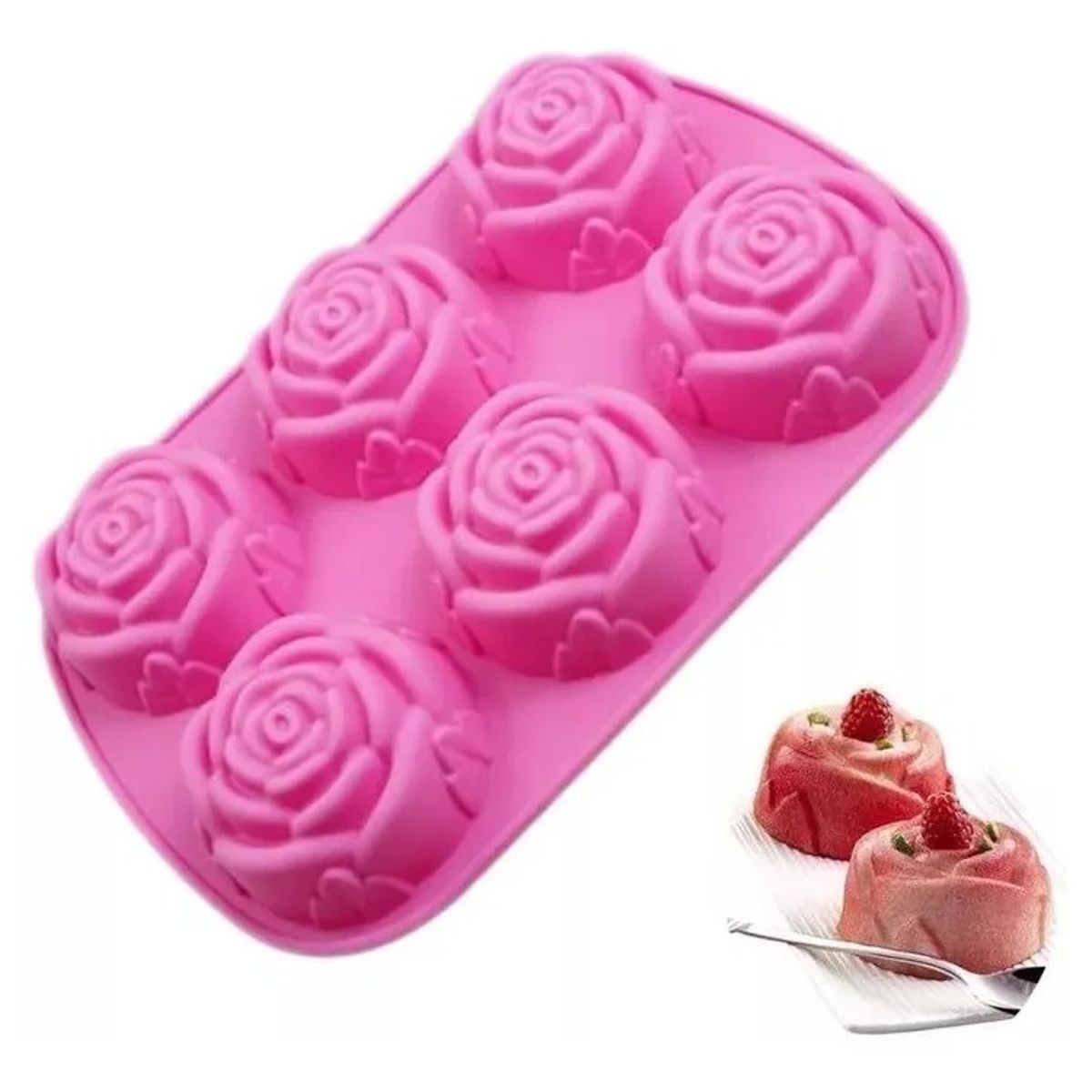 GENERICO - Molde De Silicona Para Jabon Diseño De Rosas