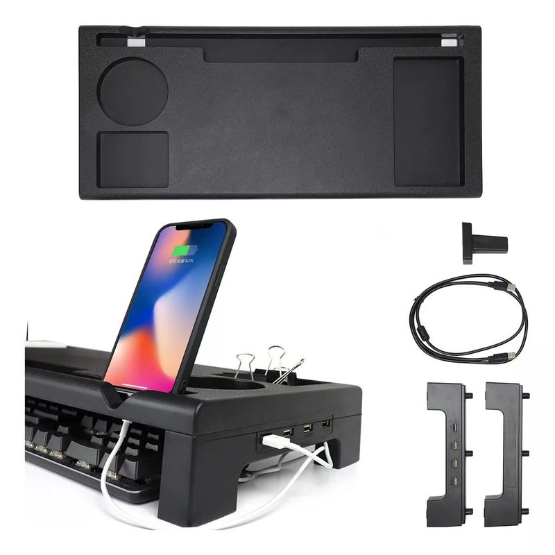 EDWINAYY - Soporte Base Elevadora Gamer Para Monitor Rgb Puertos Usb