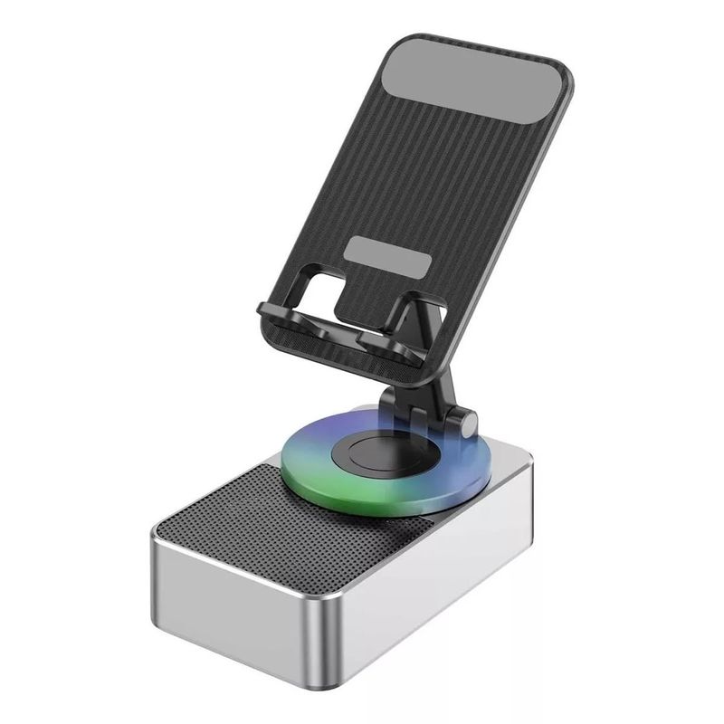 EDWINAYY - Soporte Base Porta Celular Ajustable Con Bocina Bluetooth
