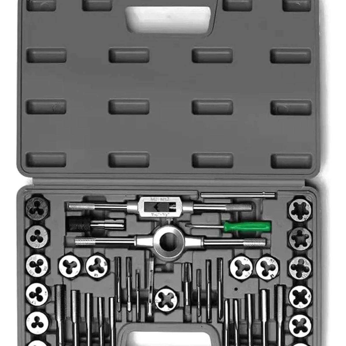 BITART - Set De Machuelos Y Terraja Métrico De Acero M3-m12 40pzs