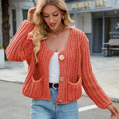 TIOZONEY - Cárdigan de otoño para mujer