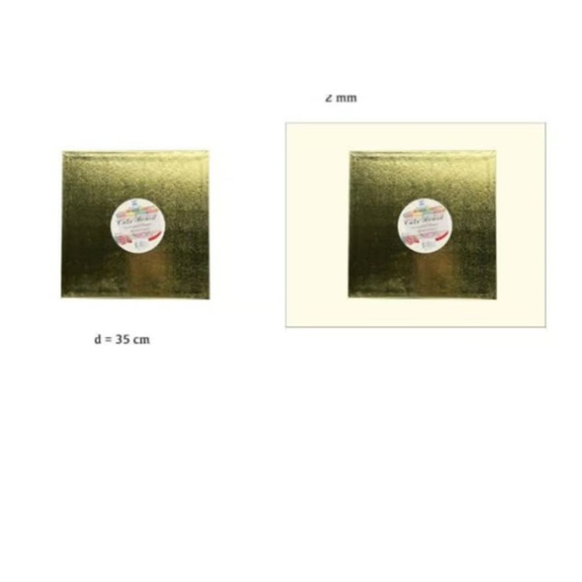 GENERICO - Bandeja De Cuadrada De Plumavit 35Cm 14In