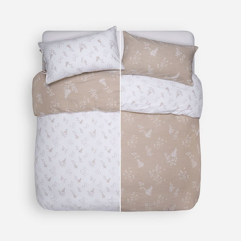 ROSEN - Funda Plumón Algodón Rever. Timeless Print Bichel 2 Plazas