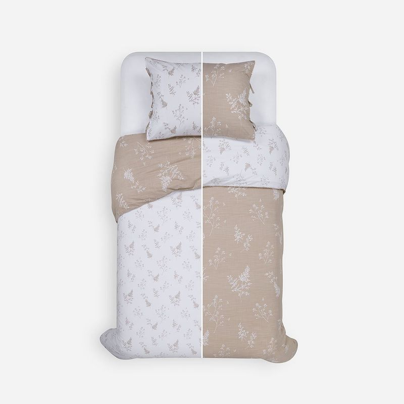 ROSEN - Funda Plumón Algodón Revers Timeless Print Bichel 1,5 Plazas