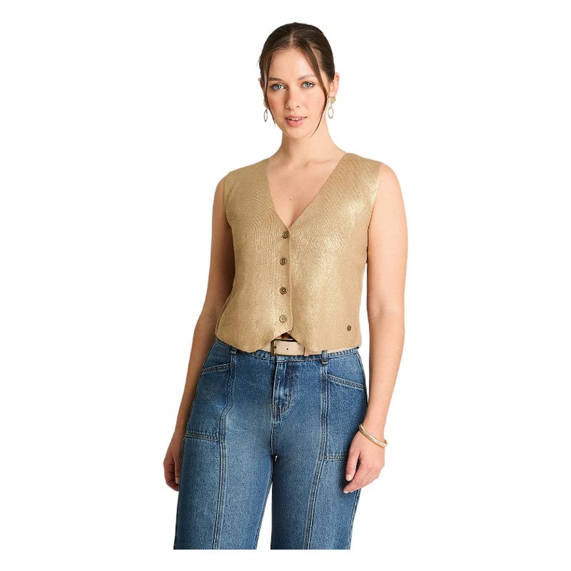 CURVI - Gilette Tejido Lurex Camel
