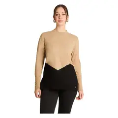 LORENZO DI PONTTI - Sweater Manga Larga Bitono Camel