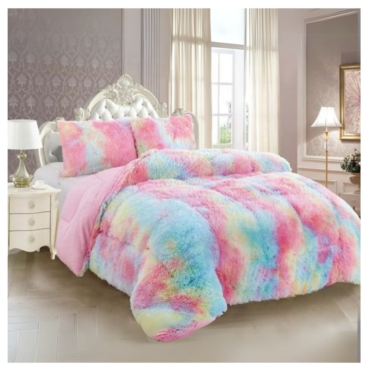 GENERICO - Cobertor Chiporro Jaspeado 2 Plazas Peludo 250x230cm