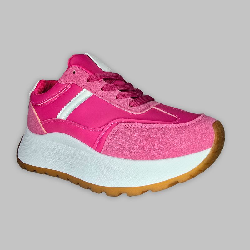 PAND G - Zapatillas Urbanas Modernas Con Plataforma Fucsia 7683