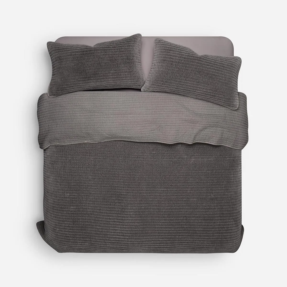 ROSEN - Cubrecama Algodón Velvet Salzweg Grafito 2 Plazas