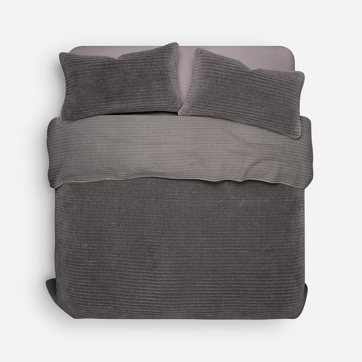 ROSEN - Cubrecama Algodón Velvet Salzweg Grafito 2 Plazas