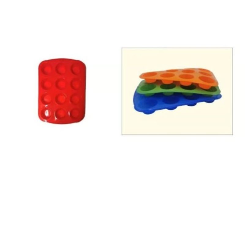 GENERICO - Molde De Silicona De12 Divisiones Colores Surtidos Queque