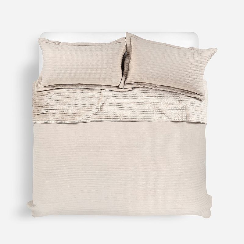 ROSEN - Cubrecama Flannel Supersoft Beige 2 Plazas