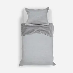 ROSEN - Cubrecama Flannel Supersoft Gris 1,5 Plazas