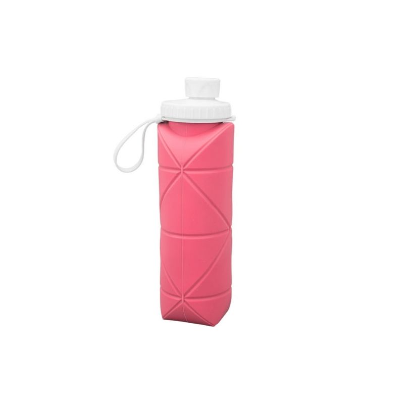 GENERICO - Termo Portátil Vaso Taza Plegable Viaje Camping 600ml Rosa