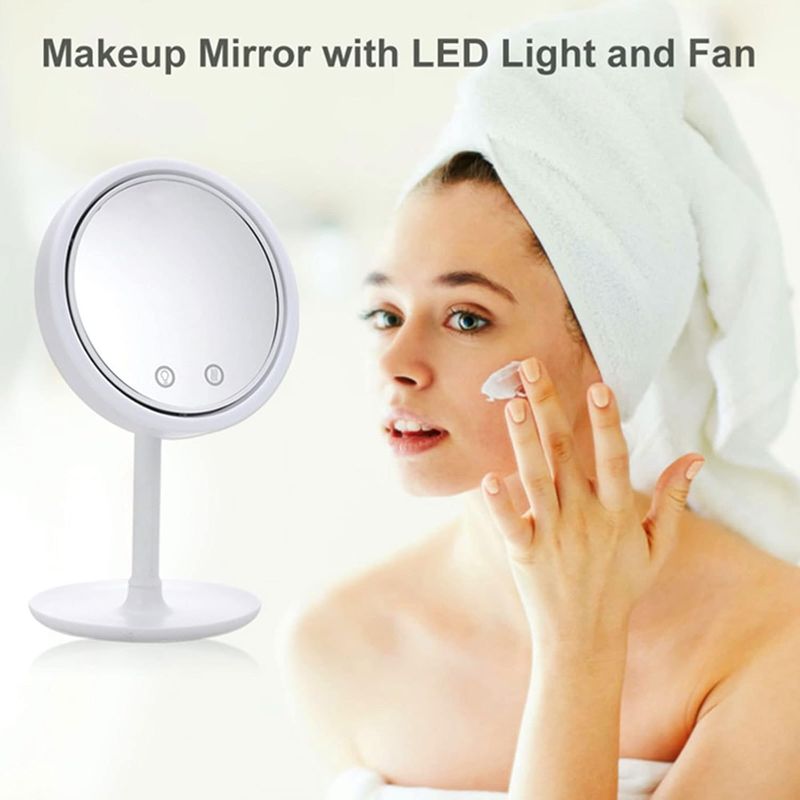 GENERICO - ESPEJO LED CON AUMENTO Y VENTILADOR