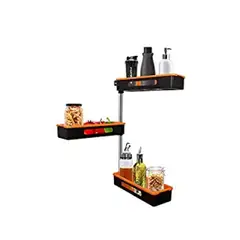 GENERICO - Estante Giratorio De Esquina 3 Niveles Para Cocina O Baño