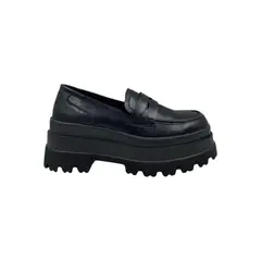 PAND G - Mocasín Negro Plataforma Mujer