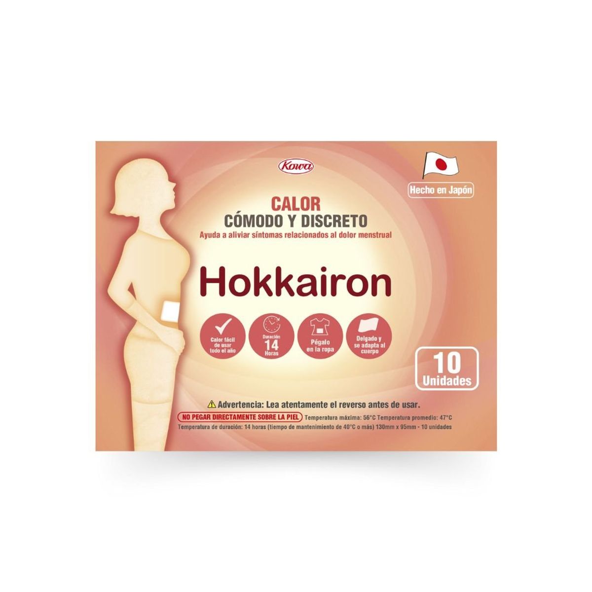 HOKKAIRO - Hokkairon Parche Térmico Alivia Dolor Menstrual 10 Uni