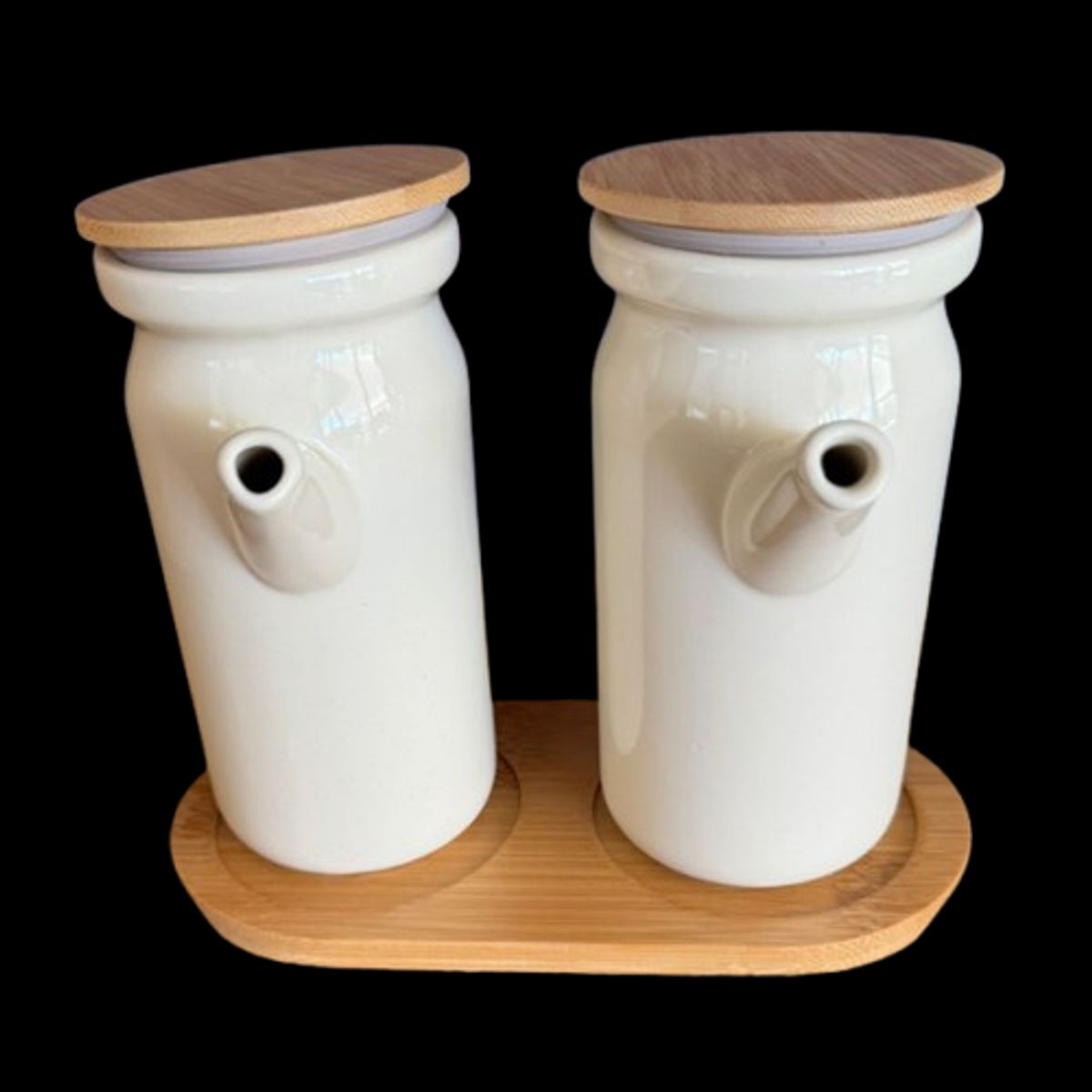 SOMOS DECO - Set 2 Alcuzas de cerámica blancas