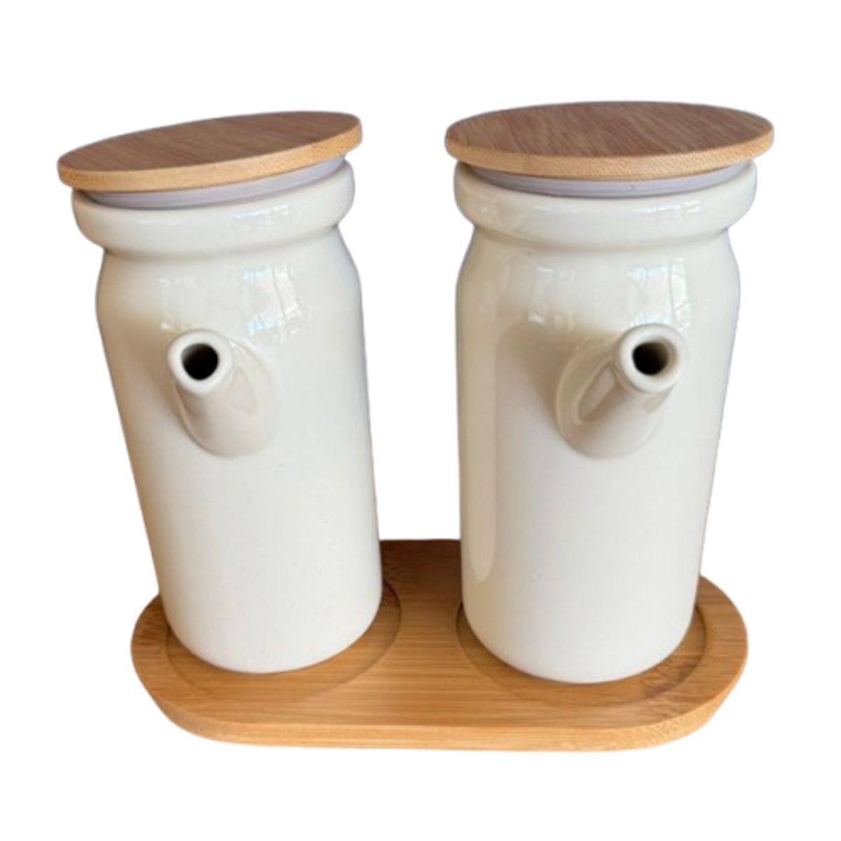 SOMOS DECO - Set 2 Alcuzas de cerámica blancas