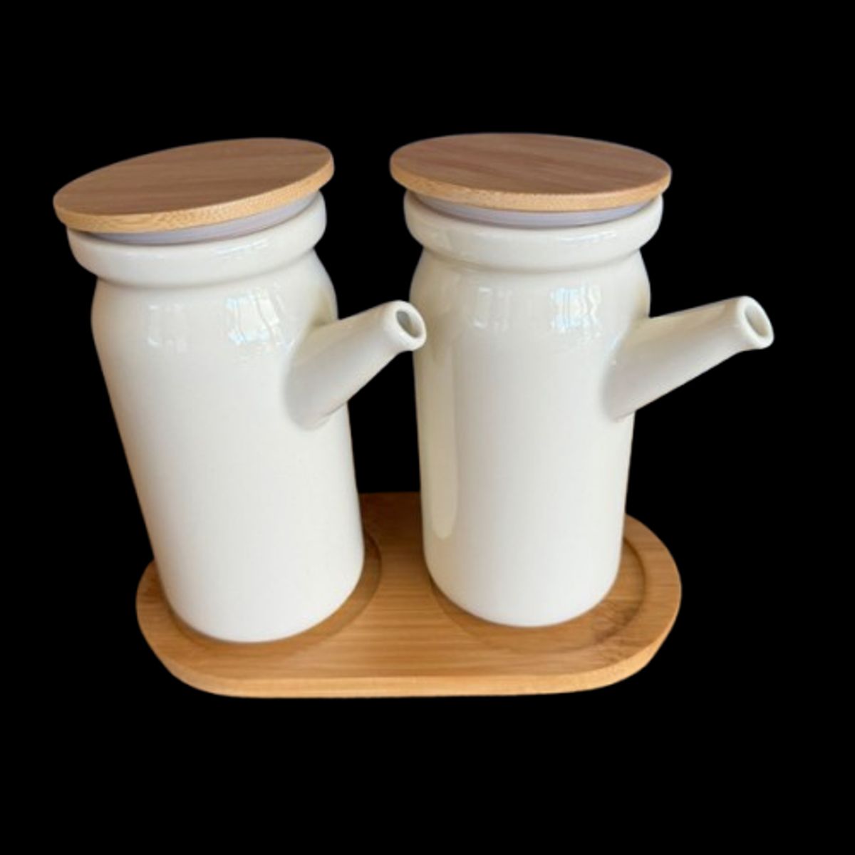 SOMOS DECO - Set 2 Alcuzas de cerámica blancas