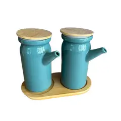 SOMOS DECO - Set 2 Alcuzas de cerámica turquesa