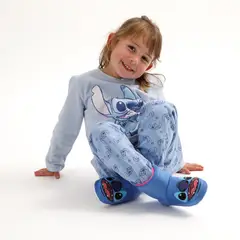 DISNEY - Pantufla Bota Niña Lilo & Stitch Face Celeste