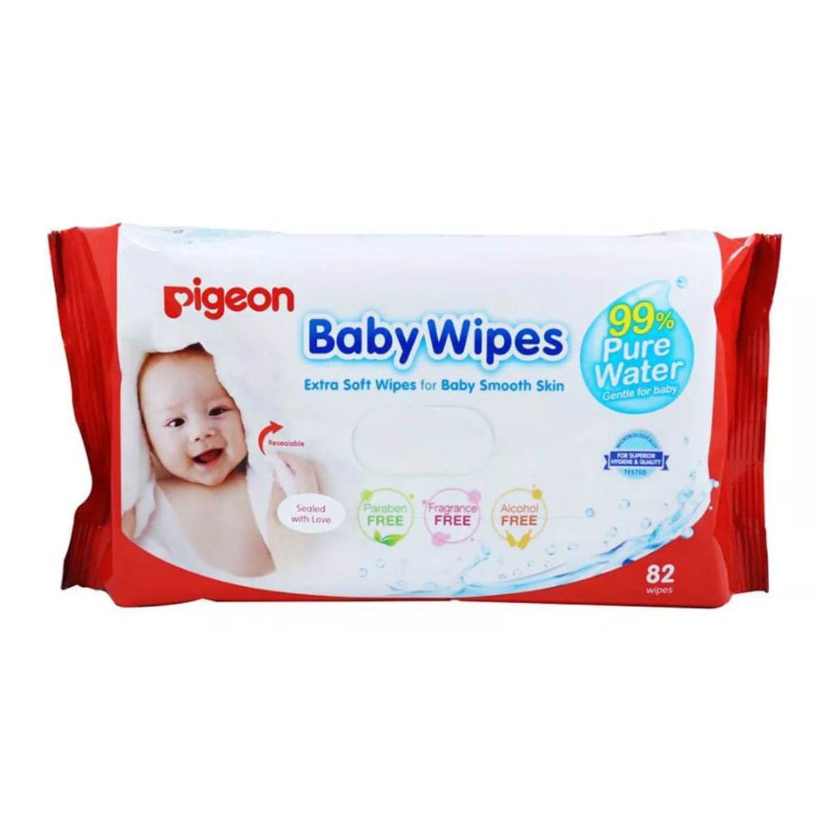PIGEON - Toallita Húmeda 82 Un. 3 Pack PIGEON Water Base
