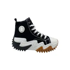 PAND G - Zapatilla Negra Caña Plataforma Mujer