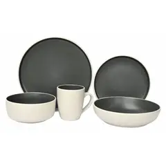LUGANO - Set de Vajilla 20pzs Olive Cerámica Arena